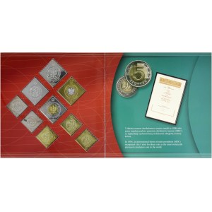 Third Republic, set of Clips of Polish coins of general circulation, (9 pieces)
