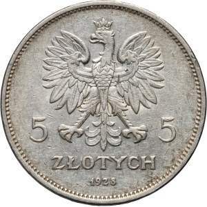 II RP, 5 gold 1928, Brussels, Nike