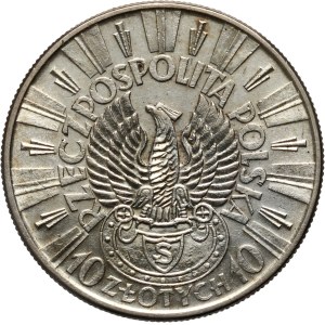 II RP, 10 zlotých 1934, Varšava, Józef Piłsudski, Strzelecký orol