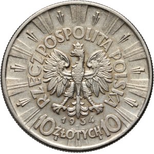 II RP, 10 zloty 1934, Warsaw, Józef Piłsudski