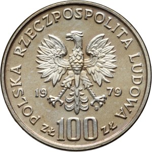 PRL, 100 złotych 1979, Ochrona środowiska - Ryś, PRÓBA, srebro