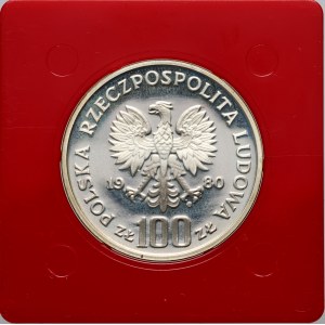 PRL, 100 zlotých 1980, Jan Kochanowski, PRÓBA, stříbro