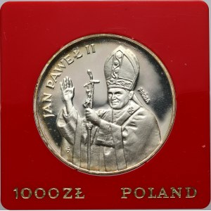 Polská lidová republika, 1000 zlatých 1982, papež Jan Pavel II., stříbro