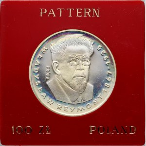 PRL, 100 zloty 1977, Wladyslaw Reymont, PRÓBA, silver