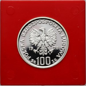 People's Republic of Poland, 100 gold 1978, Intercosmos, PRÓBA, silver