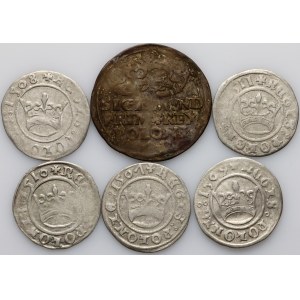 Sigismund I the Old, coin set, (6 pieces)