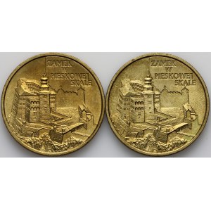 III RP, set of 2 zloty coins 1997, Castle in Pieskowa Skala, (2 pieces)