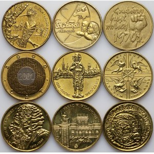 Third Republic, set of 2000 2 zloty coins, (9 pieces)