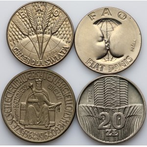 PRL, sada mincí 1964-1973, měděný nikl, (4 kusy)