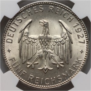 Germany, Weimar Republic, 5 Mark 1927 F, Stuttgart, Tubingen University
