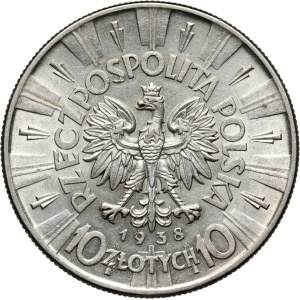 II RP, 10 zlotých 1938, Varšava, Józef Piłsudski