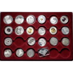 Third Republic, set of collector coins, (21 pieces)