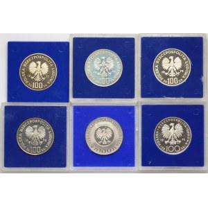 PRL, zestaw monet kolekcjonerskich z lat 1974-1978, (6 sztuk)