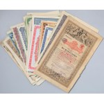 Europe, large set of stocks and bonds, mix, (50 pieces)