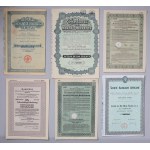 Europa, duży zestaw akcji, obligacji + katalog aukcyjny, mix, (50 sztuk)