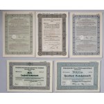 Europa, duży zestaw akcji, obligacji + katalog aukcyjny, mix, (50 sztuk)