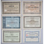 Europe, grand ensemble d'actions, d'obligations + catalogue de vente aux enchères, mélange, (50 pièces)