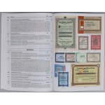 Monde, grand ensemble d'actions, d'obligations + catalogue de vente aux enchères, mélange, (50 pièces)