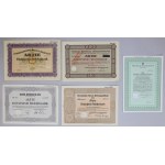 Monde, grand ensemble d'actions, d'obligations + catalogue de vente aux enchères, mélange, (50 pièces)