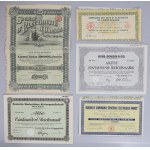 Monde, grand ensemble d'actions, d'obligations + catalogue de vente aux enchères, mélange, (50 pièces)