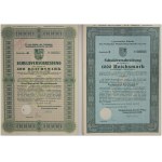 Germany, Mecklenburg, set of state bonds for 500 and 1000 Reichsmark 1929/30, (86 pieces)