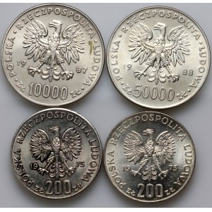 PRL, sada mincí 1975-1988, (4 kusy)