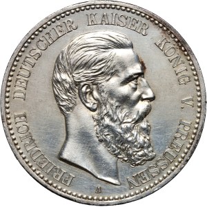 Germany, Prussia, Frederick III, 5 mark 1888 A, Berlin