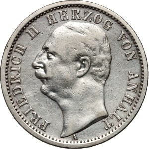 Germany, Anhalt-Dessau, Frederick II, 2 Mark 1904 A, Berlin