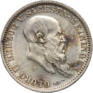 Germany, Saxe-Meiningen, George II, 2 Mark 1901 D, Munich