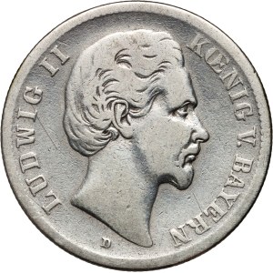 Germany, Bavaria, Ludwig II, 2 Mark 1876 D, Munich