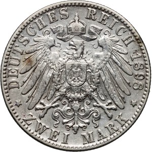 Germany, Baden, Frederick I, 2 Mark 1898 G, Karlsruhe