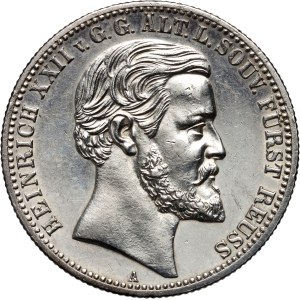 Germany, Reuss-Greiz, Henry XXII, 2 Mark 1892 A, Berlin, 25th anniversary of the reign
