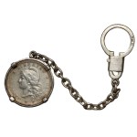 Numismatic jewelry, Argentina, silver pendant with 50 centavo 1883 coin