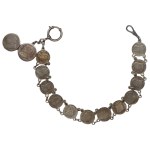 Numismatic jewelry, Ecclesiastical State, silver secretary necklace made of 10 soldi and 1 lira coins