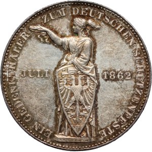 Germany, Frankfurt, Thaler 1862, German Shooting Festival