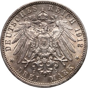 Germany, Hamburg, 3 Mark 1912 J