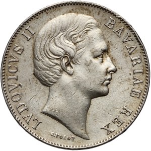 Allemagne, Bavière, Louis II, thaler 1868, Munich