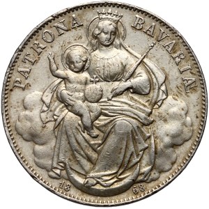 Allemagne, Bavière, Louis II, thaler 1868, Munich