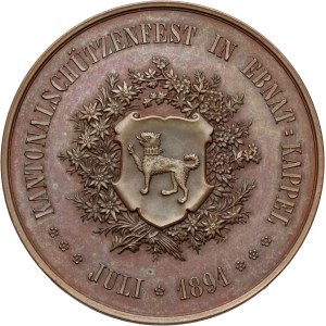 Switzerland, Shooting medal from 1891, Ebnat-Kappel
