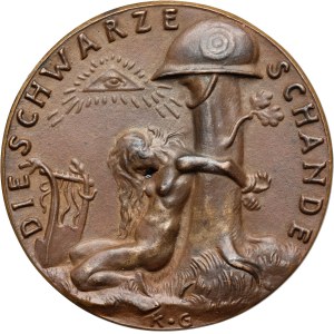 Germany, Propaganda medal from 1920, Black Shame, Goetz