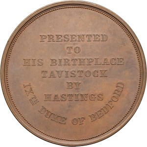 United Kingdom, Medal from 1883, Unveiling of the Sir Francis Drake Monument at Tavistock