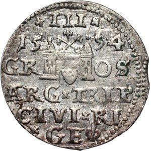Sigismund III Vasa, trojak 1594, Riga