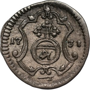 August III, halerz 1738 FWóF, Drezno
