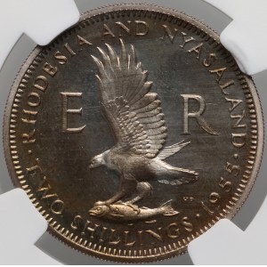 Rhodesia, Elizabeth II, 2 Shillings 1955, Proof