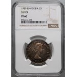 Rhodesia, Elizabeth II, 2 Shillings 1955, Proof