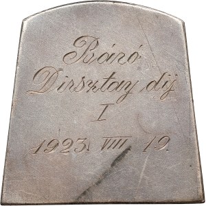 Hungary, Plaque from 1923 with an engraved inscription