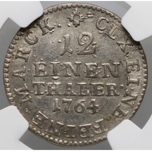 Germany, Saxony, Frederick Augustus III, 1/12 thaler 1764 EDC, Dresden