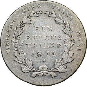 Germany, Prussia, Frederick William III, Thaler 1812 A, Berlin