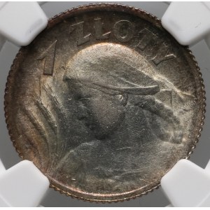 II RP, 1 zloty 1924, Paris, Harvester
