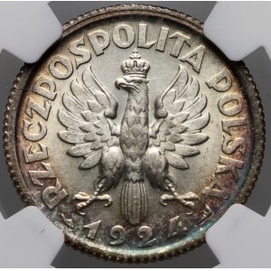 II RP, 1 zloty 1924, Paris, Harvester